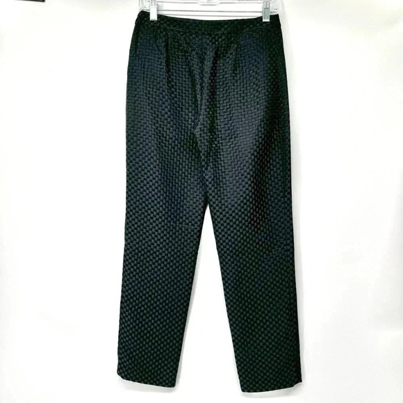 VALENTINO Silk Blend Black Checkers Pant Size 4 - Picture 7 of 7